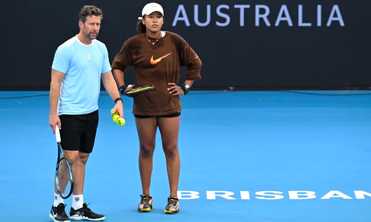 Naomi Osaka (right) with her coach Wim Fissette (left), who helped guide her to two grand slams.
