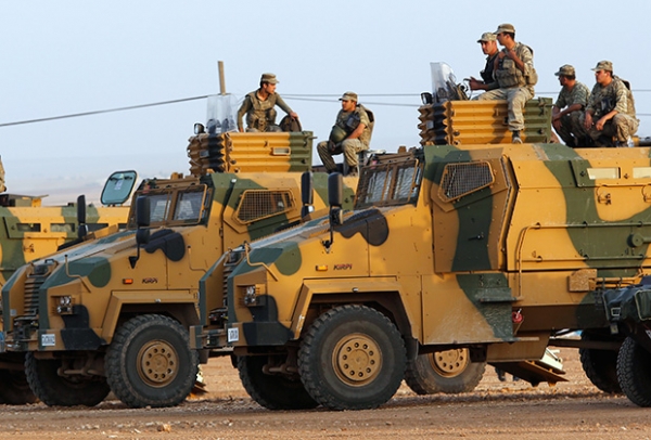Турецкие военные на границе с Сирией. 3 октября 2014 года