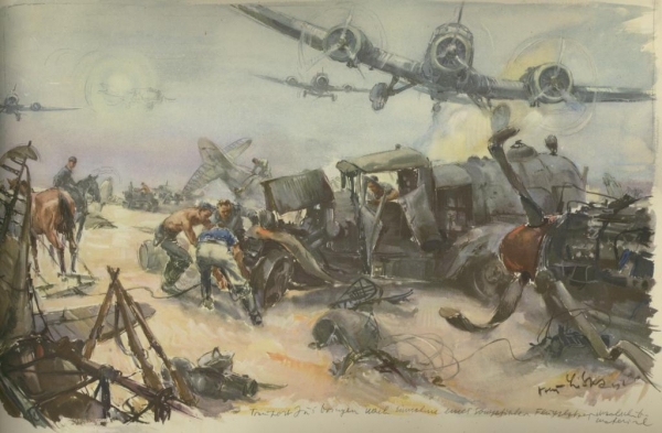 Немецкие рисунки времен Второй мировой войны