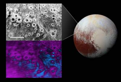 Опубликованы уникальные снимки "сияющих" кратеров Плутона
