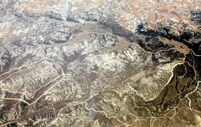 Сказочная Андалусия с высоты полета самолета. Фото