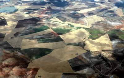 Сказочная Андалусия с высоты полета самолета. Фото