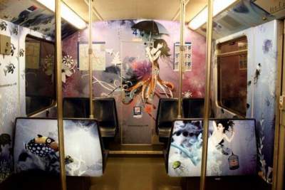 Потрясающие арт-вагоны метро в разных городах мира. Фото