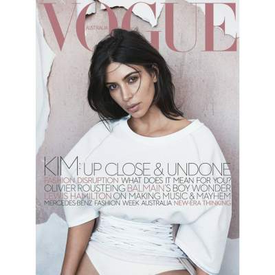 Похудевшая Кардашян в корсетах украсила Vogue