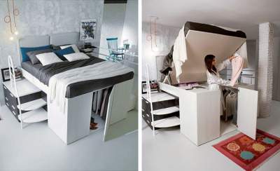 Многофункциональные кровати для обладателей маленьких квартир. Фото