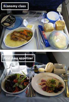 Чем кормят на борту самолетов в разных авиакомпаниях. Фото