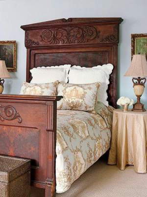 Романтичный прованс в оформлении спальни. Фото