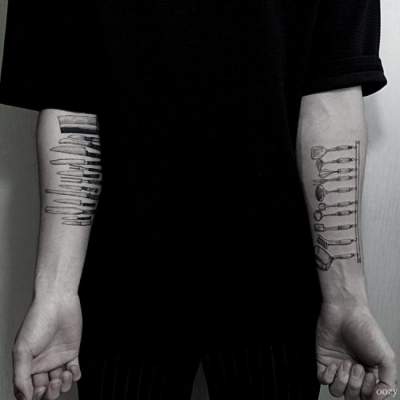  Татуировки для тех, кто жить не может без своей работы. Фото