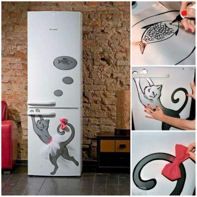 Интересные способы превратить холодильник в произведение искусства. Фото