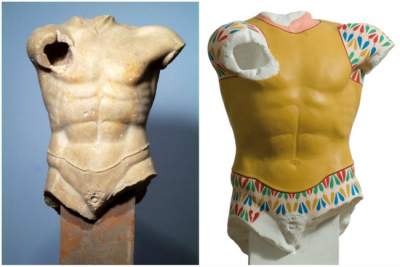 Археолог показал, как на самом деле выглядели античные статуи. Фото