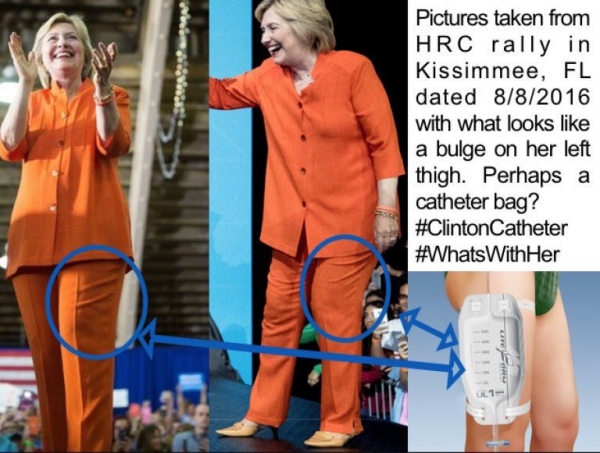 Блогеры утверждают, что Хиллари Клинтон носит под одеждой мочеприемник