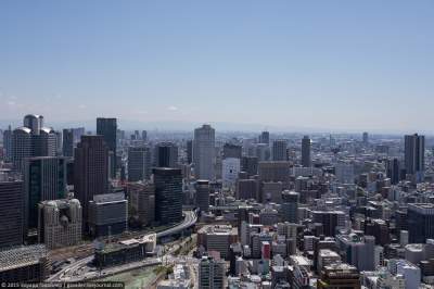 Неповторимая Осака с высоты крыш небоскребов. Фото