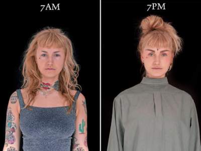 Как люди выглядят в 7 утра и в 7 вечера. Фото