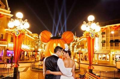Волшебная сказка: ночная свадьба в Disney World. Фото