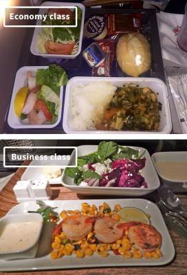 Чем кормят в небе: как выглядит еда на борту мировых авиакомпаний. Фото
