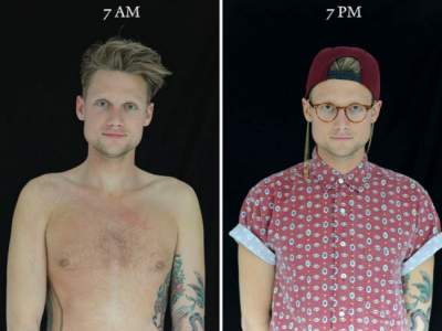 Фотограф показал, как меняется человек в течение суток. Фото